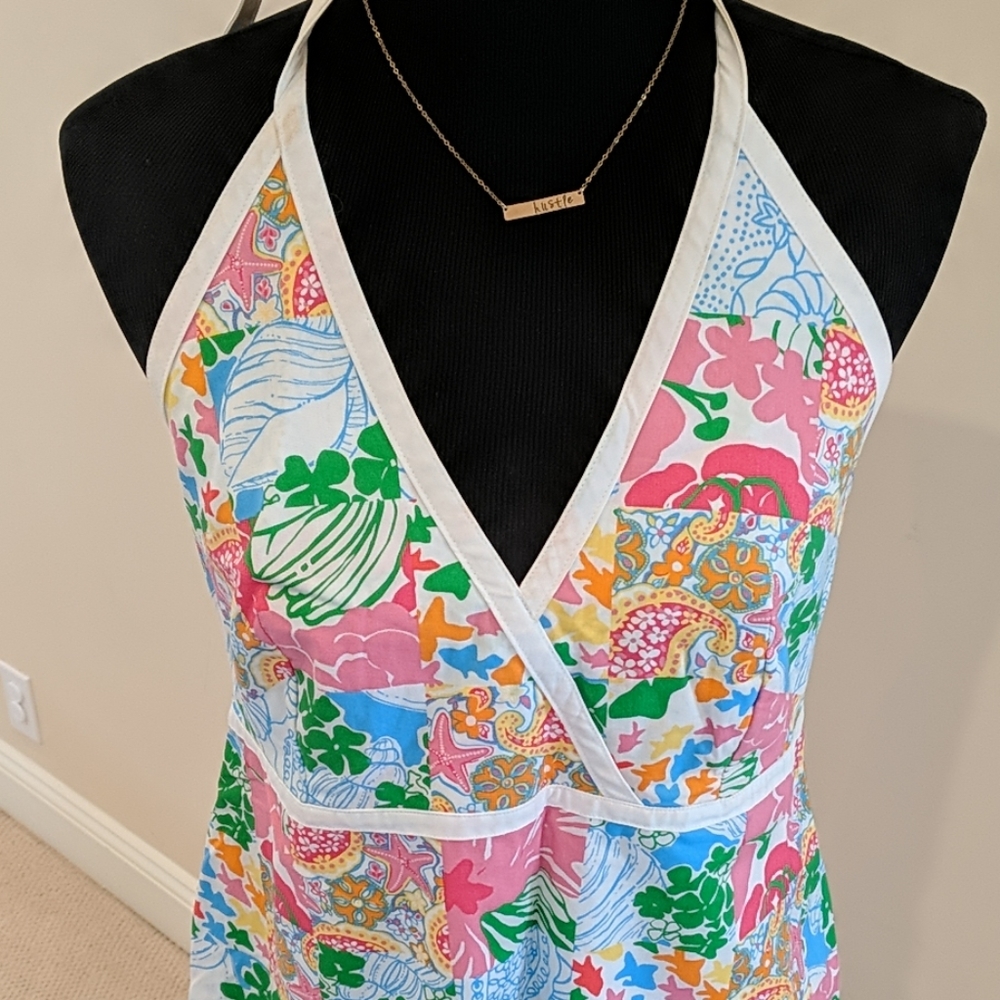 Lily Pulitzer bright halter dress